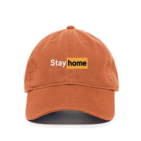 Stay Home Baseball Cap Embroidered Cotton Adjustable Dad Hat