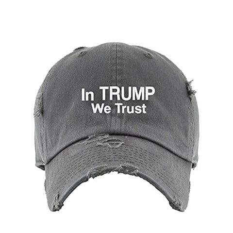 in Trump We Trust Vintage Baseball Cap Embroidered Cotton Adjustable Distressed Dad Hat