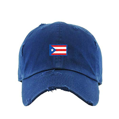 Puerto Rico Flag Vintage Baseball Cap Embroidered Cotton Adjustable Distressed Dad Hat