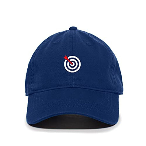 Bullseye Target with Arrow Baseball Cap Embroidered Cotton Adjustable Dad Hat