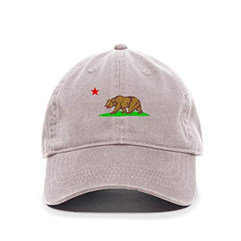 California Bear Baseball Cap Embroidered Cotton Adjustable Dad Hat