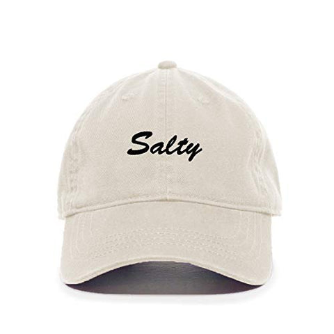 Salty Baseball Cap Embroidered Cotton Adjustable Dad Hat