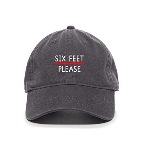 Six 6 Feet Please Baseball Cap Embroidered Cotton Adjustable Dad Hat