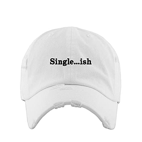 Singleish Vintage Baseball Cap Embroidered Cotton Adjustable Distressed Dad Hat