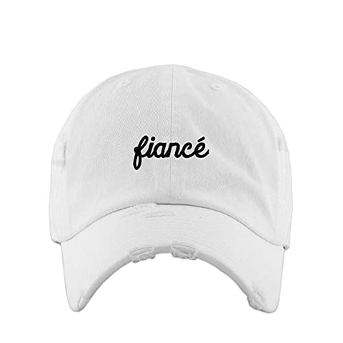 Fiance Vintage Baseball Cap Embroidered Cotton Adjustable Distressed Dad Hat