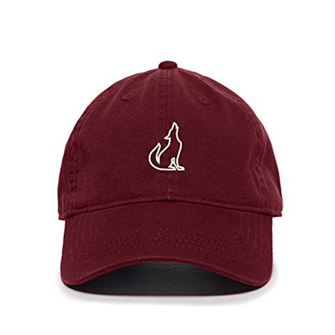 Coyote Baseball Cap Embroidered Cotton Adjustable Dad Hat