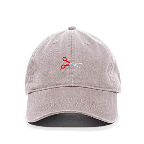 Scissor Baseball Cap Embroidered Cotton Adjustable Dad Hat