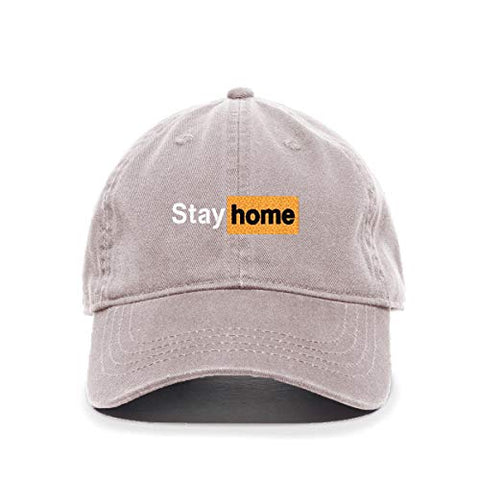 Stay Home Baseball Cap Embroidered Cotton Adjustable Dad Hat