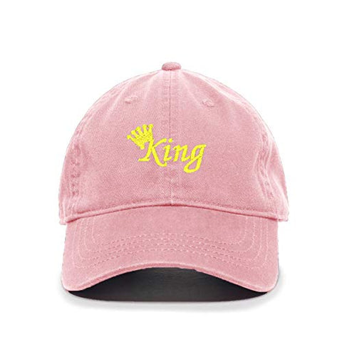 King Baseball Cap Embroidered Cotton Adjustable Dad Hat