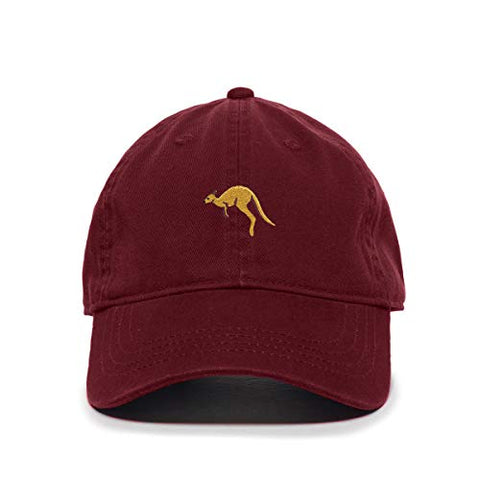 Kangaroo Baseball Cap Embroidered Cotton Adjustable Dad Hat