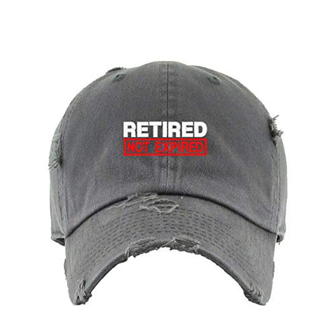 Retired Not Expired Vintage Baseball Cap Embroidered Cotton Adjustable Distressed Dad Hat