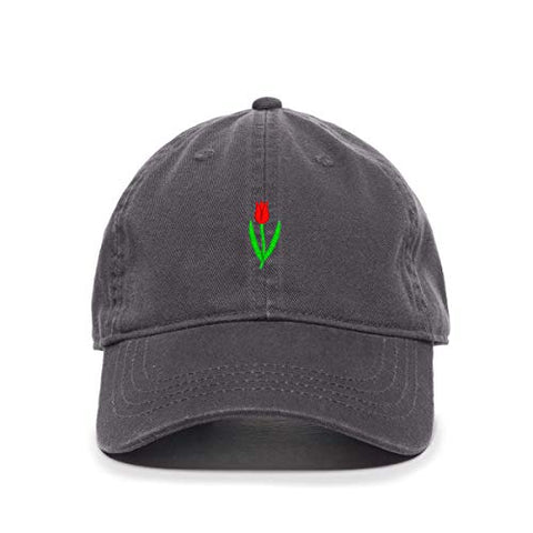 Tulip Flower Baseball Cap Embroidered Cotton Adjustable Dad Hat