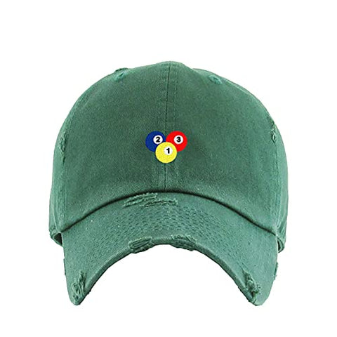 Billiard Balls Vintage Baseball Cap Embroidered Cotton Adjustable Distressed Dad Hat