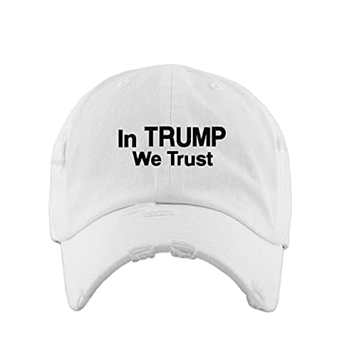 in Trump We Trust Vintage Baseball Cap Embroidered Cotton Adjustable Distressed Dad Hat