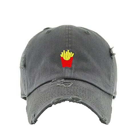 French Fries Vintage Baseball Cap Embroidered Cotton Adjustable Distressed Dad Hat