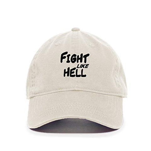 Fight Like Hell Baseball Cap Embroidered Cotton Adjustable Dad Hat