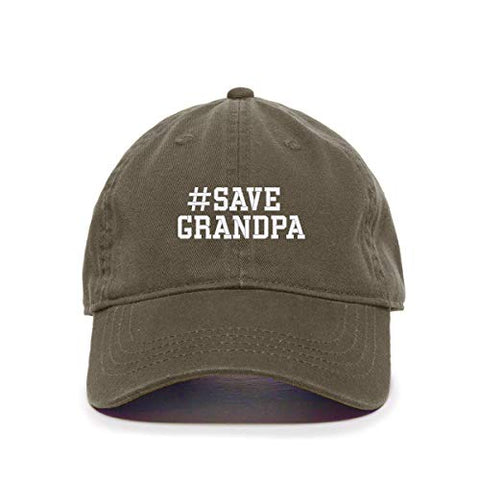 Save Grandpa Baseball Cap Embroidered Cotton Adjustable Dad Hat