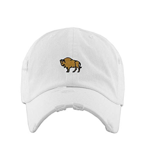 Wild Buffalo Vintage Baseball Cap Embroidered Cotton Adjustable Distressed Dad Hat