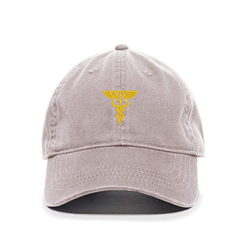 Caduceus Baseball Cap Embroidered Cotton Adjustable Dad Hat