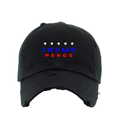 Trump Pence Vintage Baseball Cap Embroidered Cotton Adjustable Distressed Dad Hat