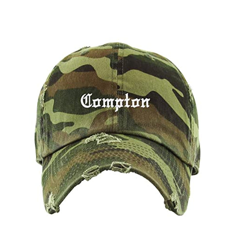 Compton Vintage Baseball Cap Embroidered Cotton Adjustable Distressed Dad Hat