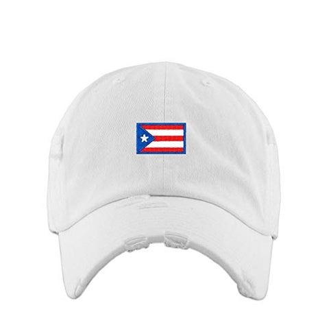 Puerto Rico Flag Vintage Baseball Cap Embroidered Cotton Adjustable Distressed Dad Hat