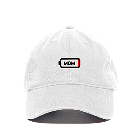 Mom Battery Dying Baseball Cap Embroidered Cotton Adjustable Dad Hat