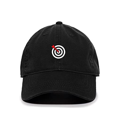 Bullseye Target with Arrow Baseball Cap Embroidered Cotton Adjustable Dad Hat