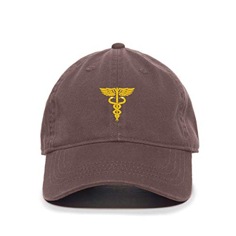 Caduceus Baseball Cap Embroidered Cotton Adjustable Dad Hat