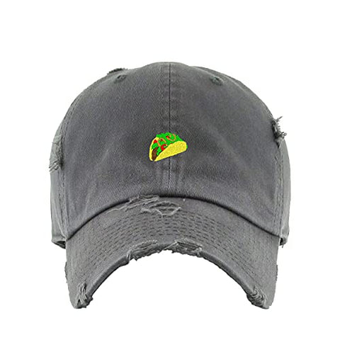 Mexican Taco Vintage Baseball Cap Embroidered Cotton Adjustable Distressed Dad Hat