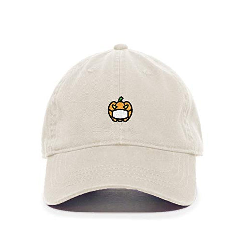 Halloween Pumpkin with Mask Baseball Cap Embroidered Cotton Adjustable Dad Hat