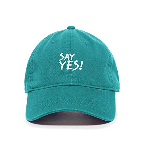 Say Yes Baseball Cap Embroidered Cotton Adjustable Dad Hat