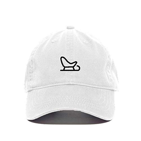 Snow Sled Baseball Cap Embroidered Cotton Adjustable Dad Hat