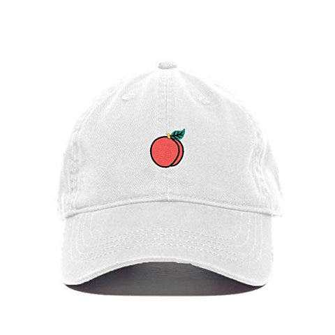 Peach Baseball Cap Embroidered Cotton Adjustable Dad Hat