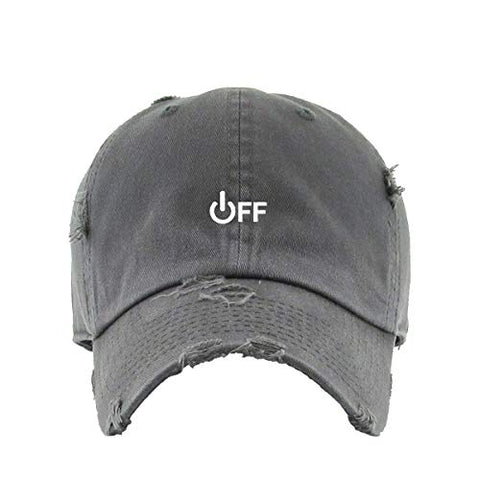 Off Sign Vintage Baseball Cap Embroidered Cotton Adjustable Distressed Dad Hat