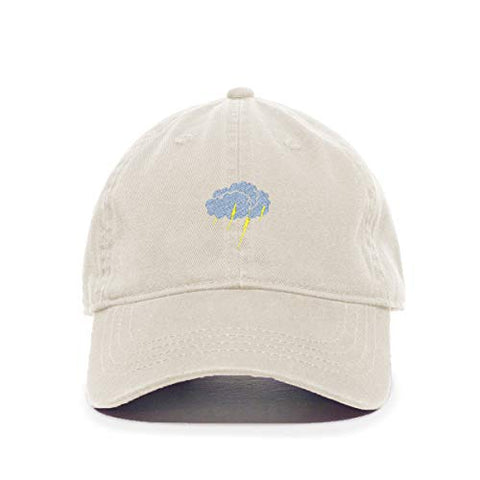 Storm Cloud Baseball Cap Embroidered Cotton Adjustable Dad Hat