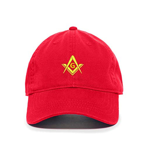 Masonic Symbol Baseball Cap Embroidered Cotton Adjustable Dad Hat