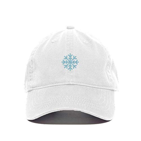 Snow Flake Baseball Cap Embroidered Cotton Adjustable Dad Hat