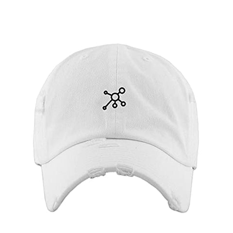 Molecule Vintage Baseball Cap Embroidered Cotton Adjustable Distressed Dad Hat