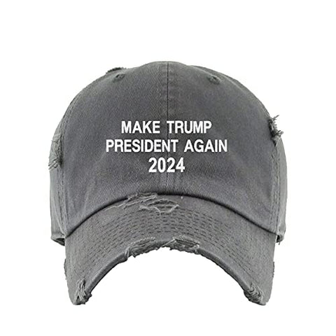 Make Trump President Again 2024 Vintage Baseball Cap Embroidered Cotton Adjustable Distressed Dad Hat