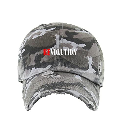 Revolution Vintage Baseball Cap Embroidered Cotton Adjustable Distressed Dad Hat