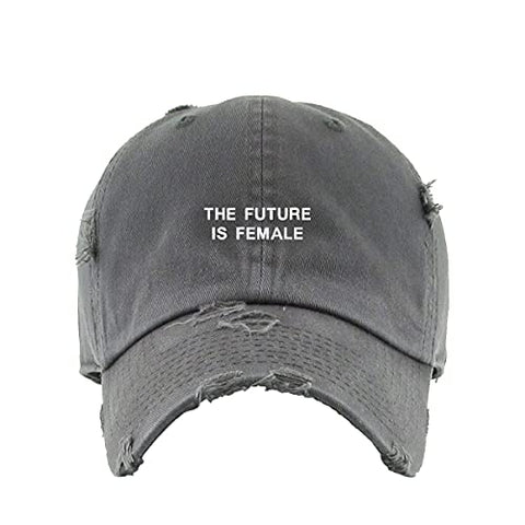 The Future is Female Vintage Baseball Cap Embroidered Cotton Adjustable Distressed Dad Hat