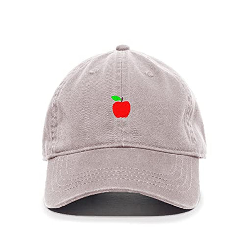 Red Apple Baseball Cap Embroidered Cotton Adjustable Dad Hat