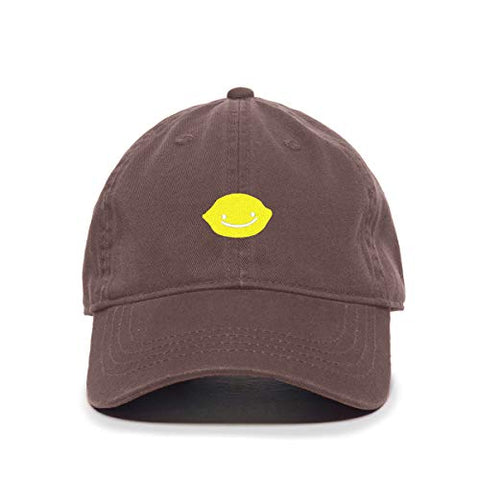 Smiling Lemon Baseball Cap Embroidered Cotton Adjustable Dad Hat