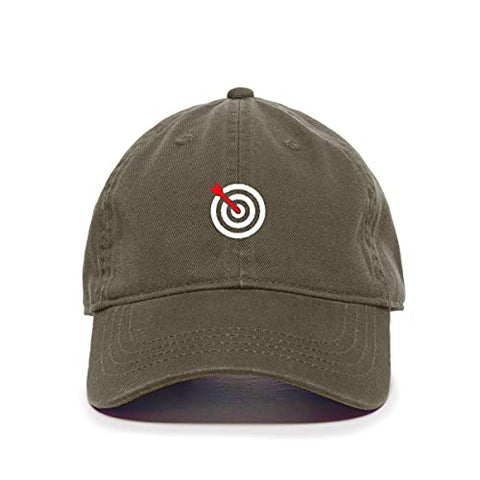 Bullseye Target with Arrow Baseball Cap Embroidered Cotton Adjustable Dad Hat