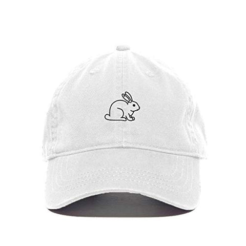 Rabbit Baseball Cap Embroidered Cotton Adjustable Dad Hat