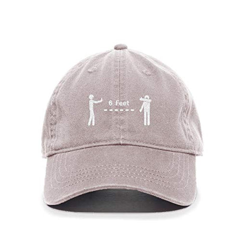 Social Distancing 6 Feet Baseball Cap Embroidered Cotton Adjustable Dad Hat