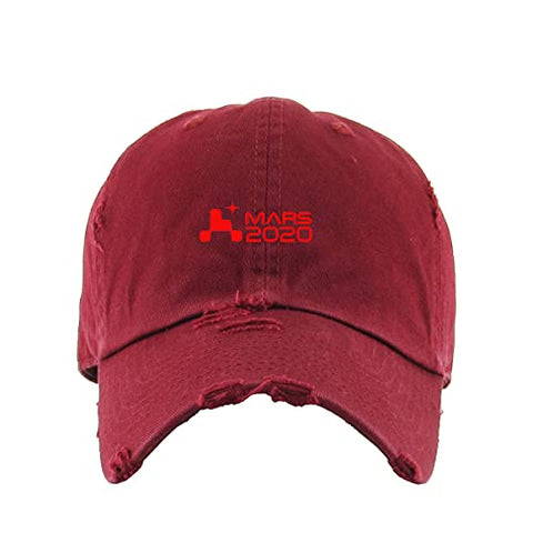 Mars 2020 Rover Vintage Baseball Cap Embroidered Cotton Adjustable Distressed Dad Hat