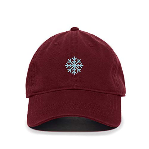 Snow Flake Baseball Cap Embroidered Cotton Adjustable Dad Hat