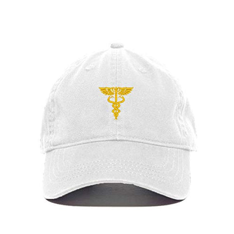 Caduceus Baseball Cap Embroidered Cotton Adjustable Dad Hat